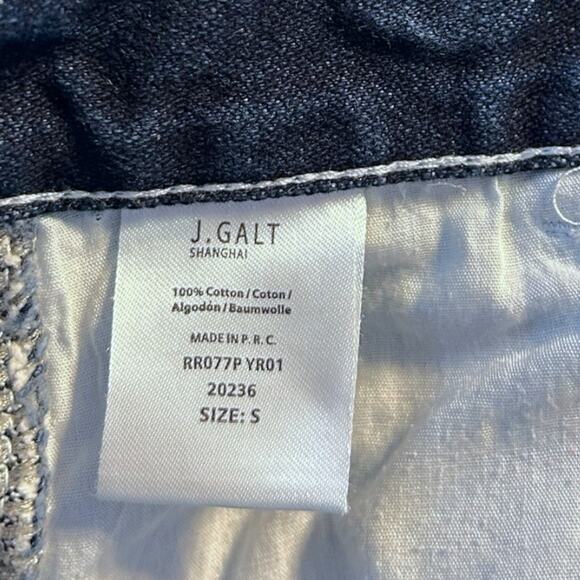 J. Galt Shanghai Carpenter Straight Leg Jeans Size S Dark Blue Contrast Stitch - Picture 4 of 5